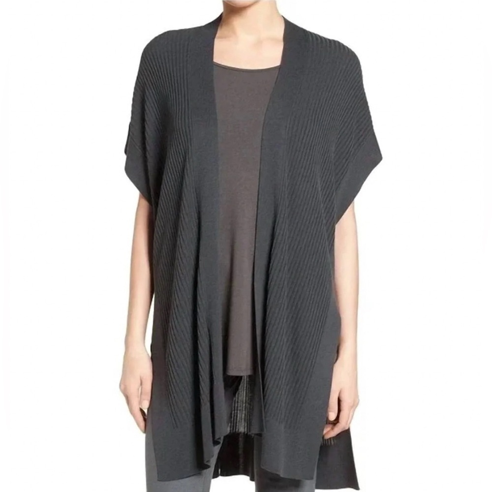 Eileen Fisher Sleek Tencel Rib Kimono Cardigan, Sise S/M